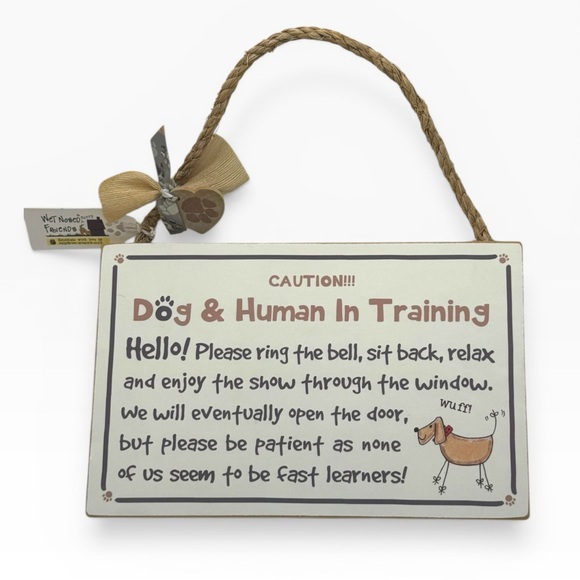 Dog & Human In Training Sign Plaque - Picture 9 of 14